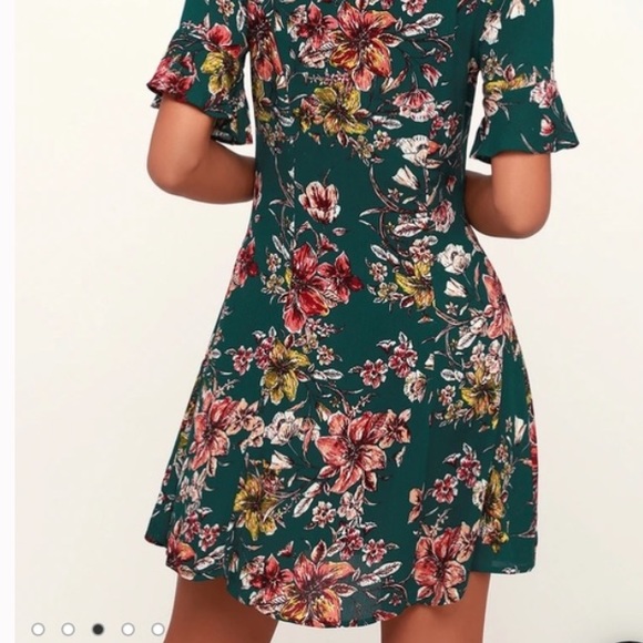 Lulus Garden Of Delight Floral Button Down Dress Size Medium - Picture 3 of 12